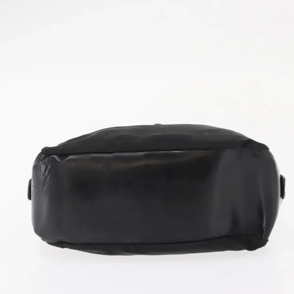 Prada Nylon Leather Pouch Black